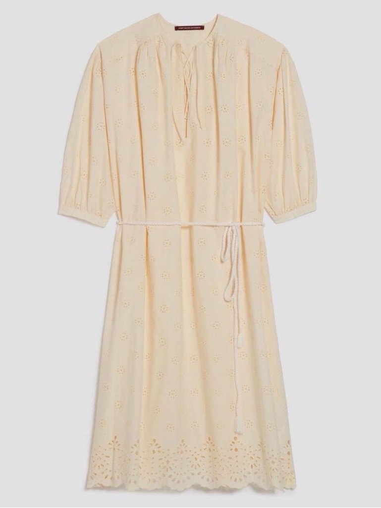 Cotton Broderie Anglaise Midi Dress